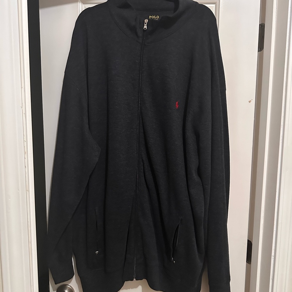 Polo by Ralph Lauren Men's Dark Gray Zip-Up Sweater